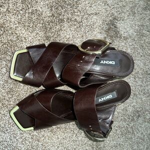 Brown dkny heels